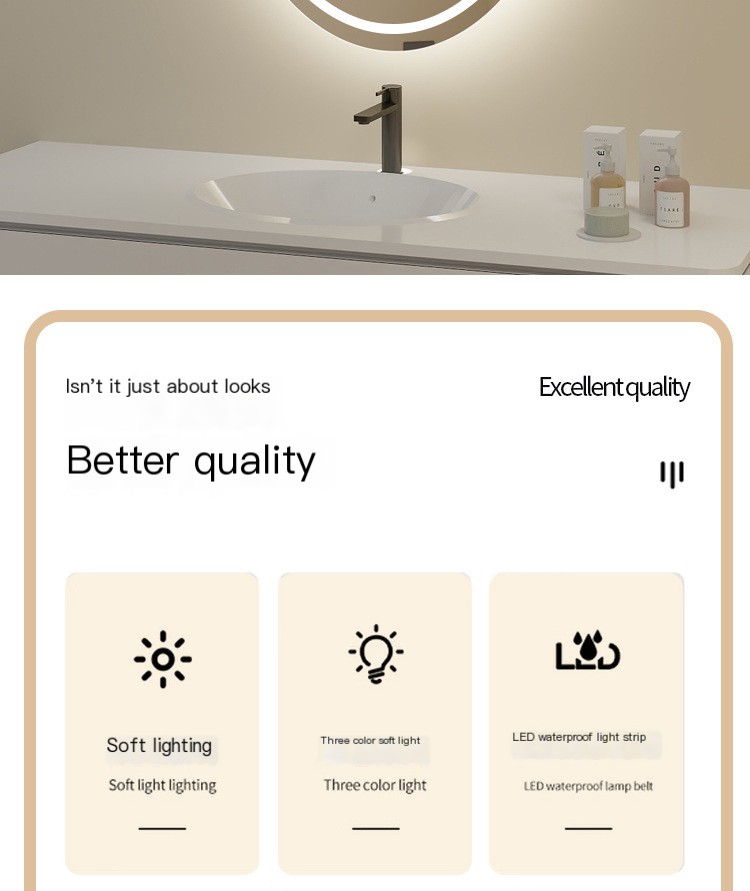 Smart LED Bathroom Mirror Close-up