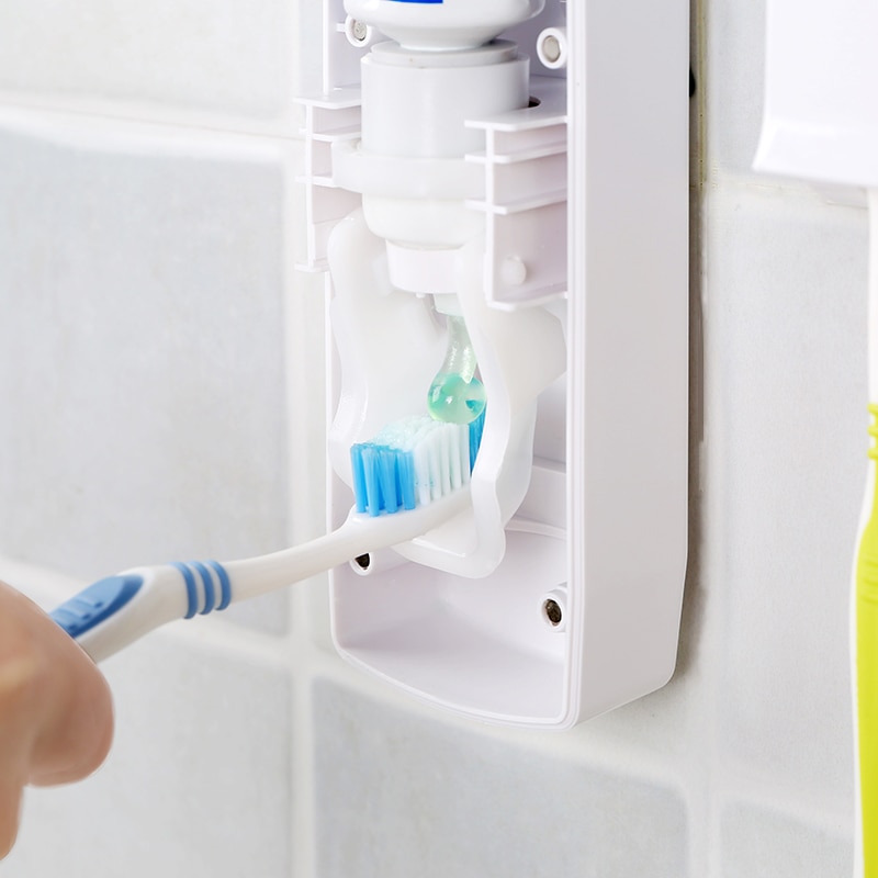 Toothpaste and toothbrush storage rack, toothpaste rack with wall suction, toothpaste rack with wall suction, toothpaste and toothbrush storage rack, toothpaste squeezing image