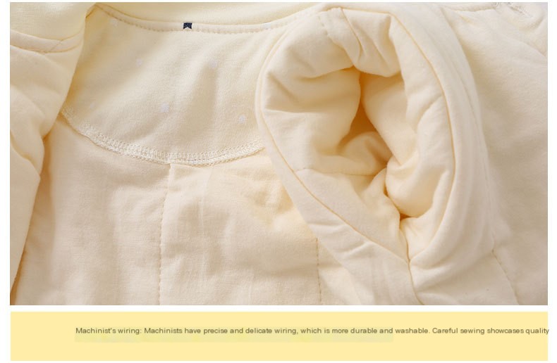 Children's underwear in autumn and winter, pure cotton 1-2 year old baby baby warm without bone thickening cotton clothes child suit