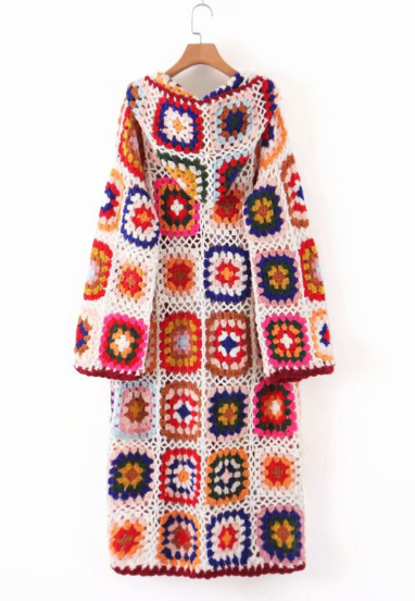 Women's Handmade Crochet Sweater Coat
