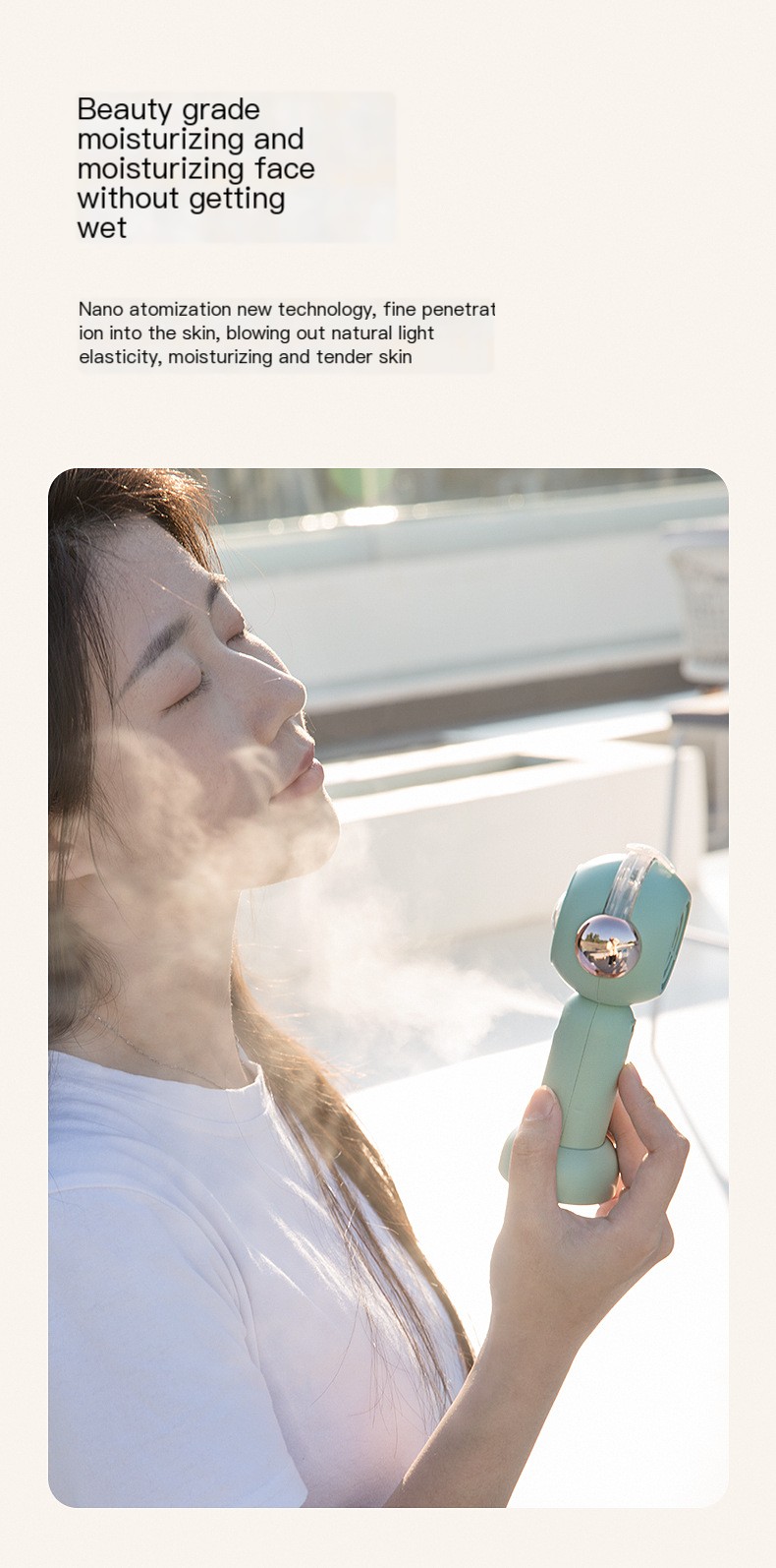 Mini Portable Handheld Spray Fan