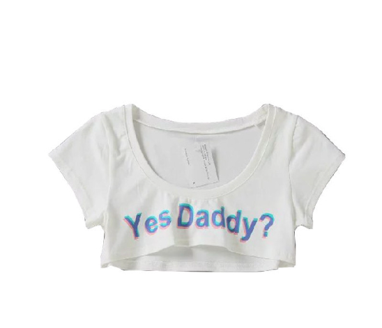 Letter Print T-Shirt in Pink