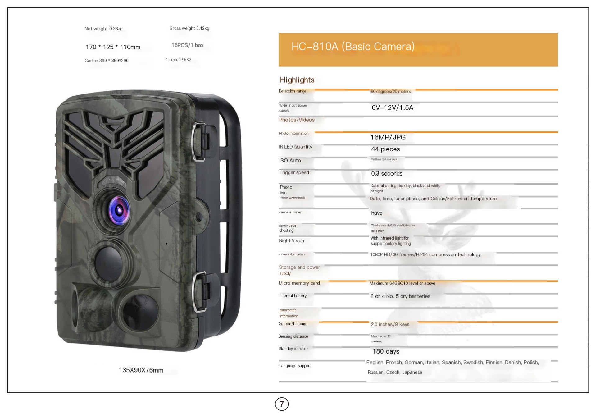 HC-810A Camera