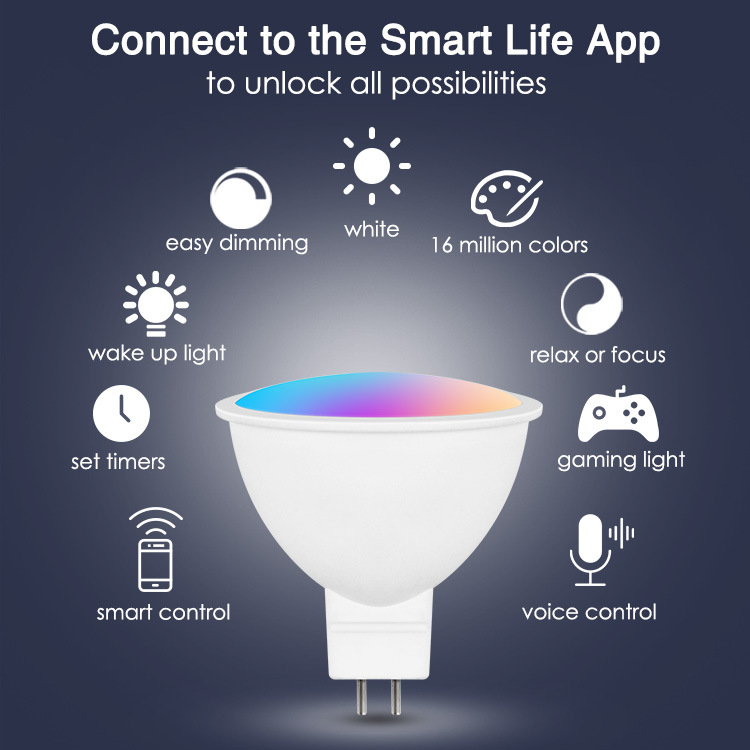 Smart MR16 LED Light Bulb in use