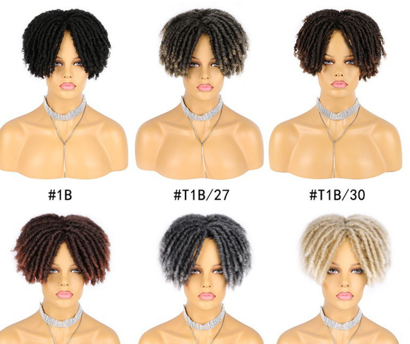 Belle Show Dreadlock Hair Topper Clip in Braided Half Wigs Locs Braided Wig Soft Short Wig Dreads for Men Women