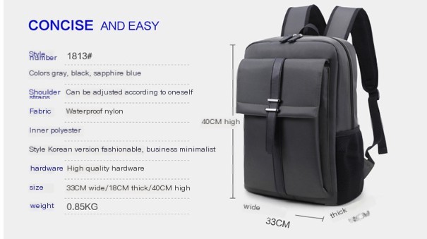 Stylish Design of Men's Double Shoulder Bag
