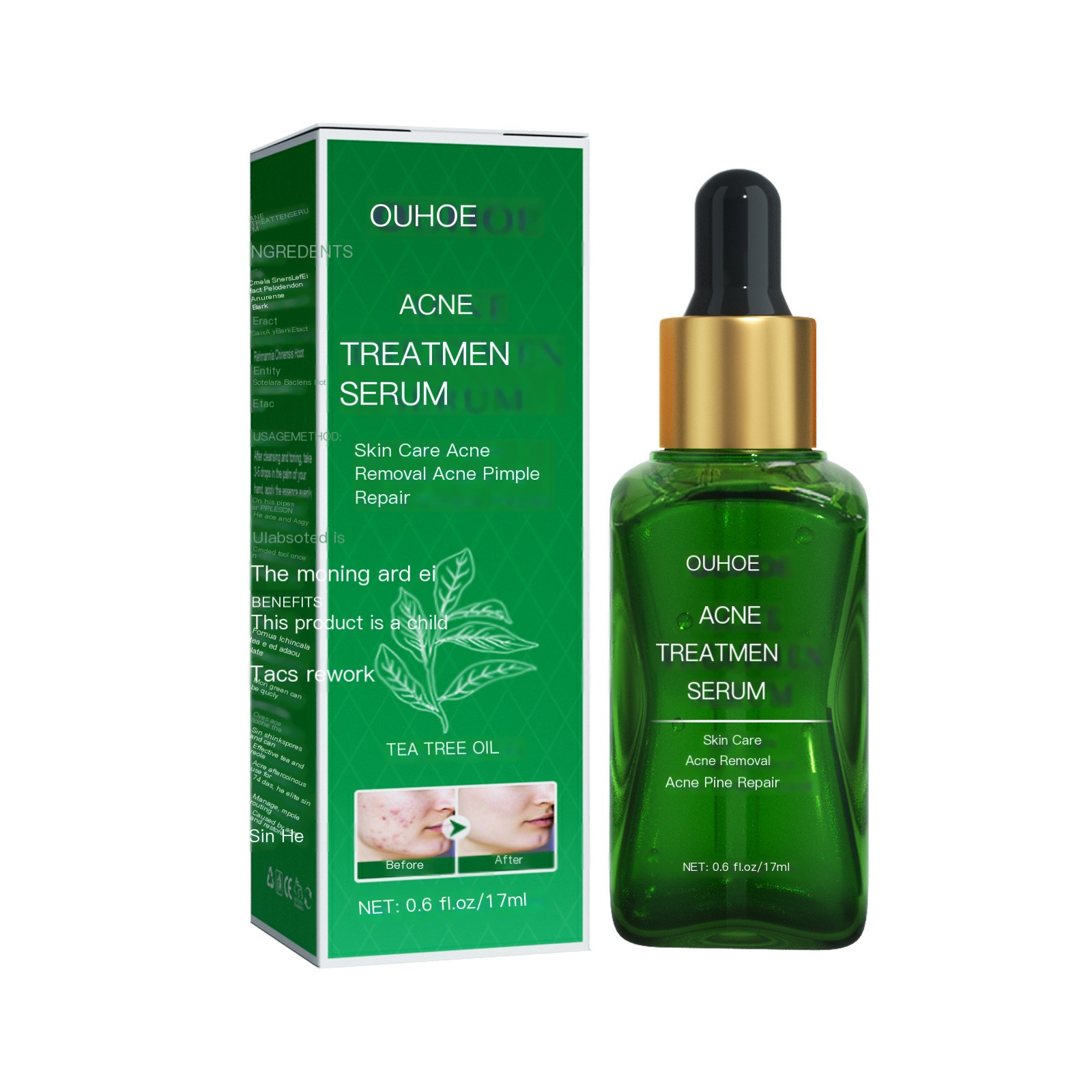 OUHOE Anti-Acne Ansiktsserum Applicering