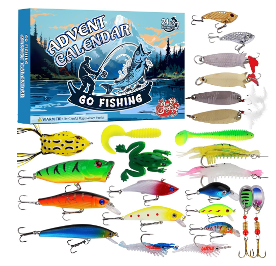 Christmas countdown fishing tackle set image