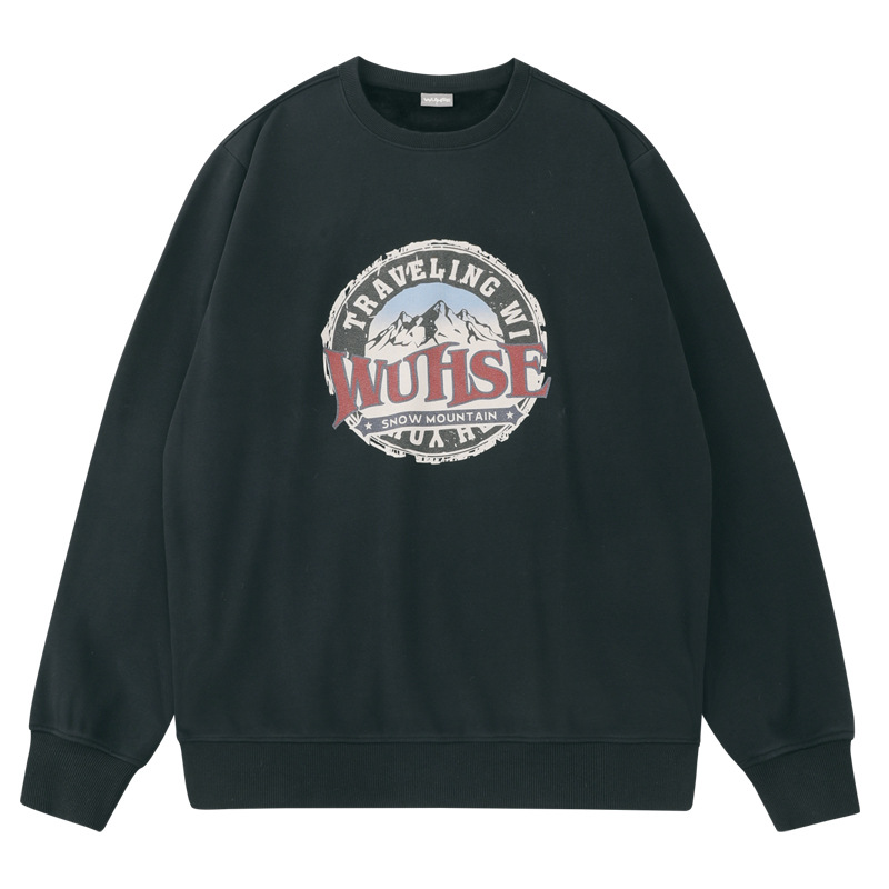 Sweatshirt Retro Print Embroidered 3D Bear Long Sleeve T-Shirt