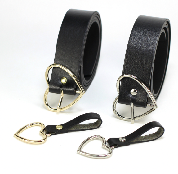 Heart Shaped Buckle Belt Silver