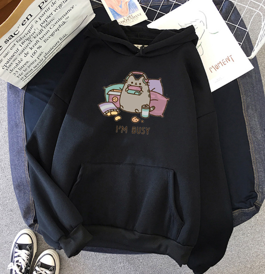 Hooded Solid Color Versatile Loose Student Hoodie