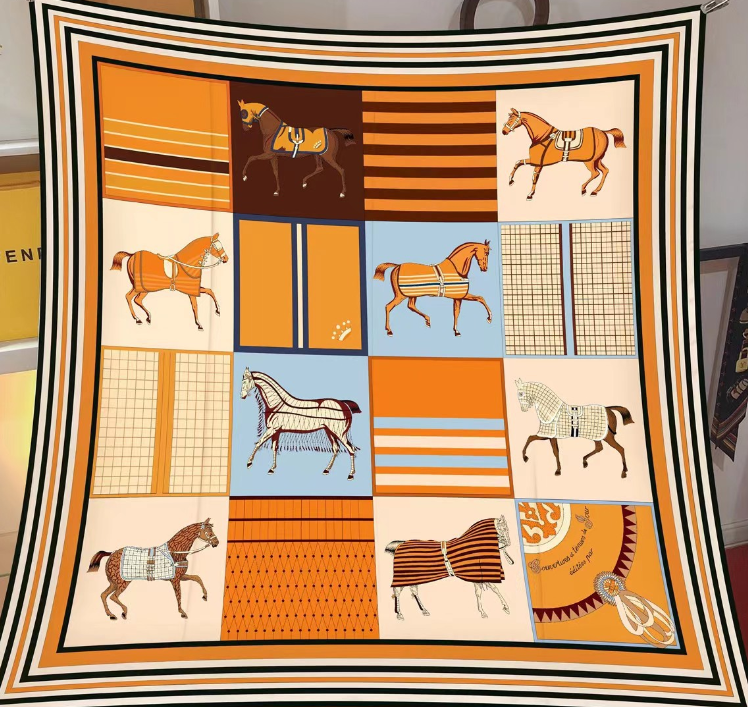 Zebra Jungle Square Scarf Design 1