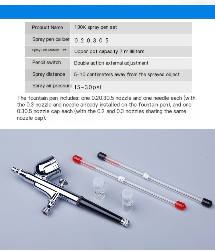 SP130K Spray Gun Side View