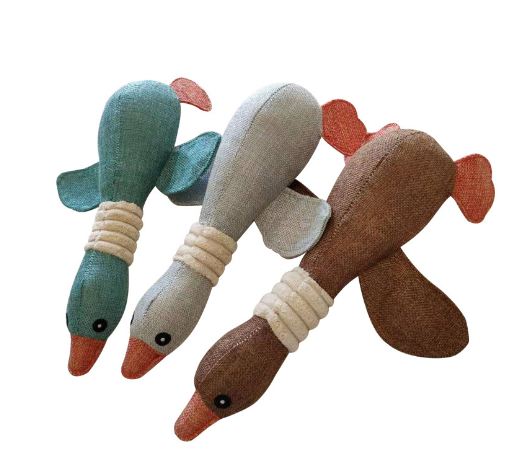 Plush Dog Toy - Orange Wild Goose