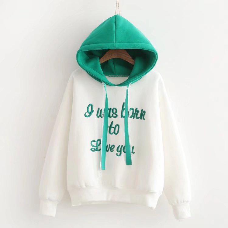 Embroidered Hoodie in White