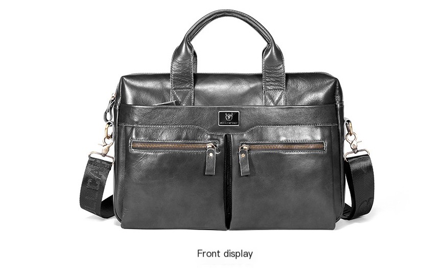 Retro Crazy Horse Leather Bag - Image 1