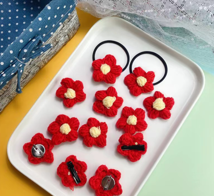 Red Flower Hairpin 3