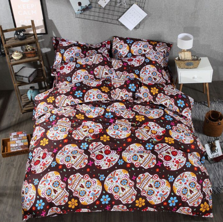 Skull Print Bedding Set Image 1