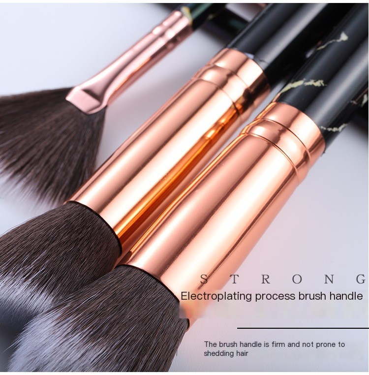 Marble Pattern Makeup Brush Set 3
