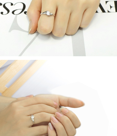 Diamond and Crystal Ring Image 1