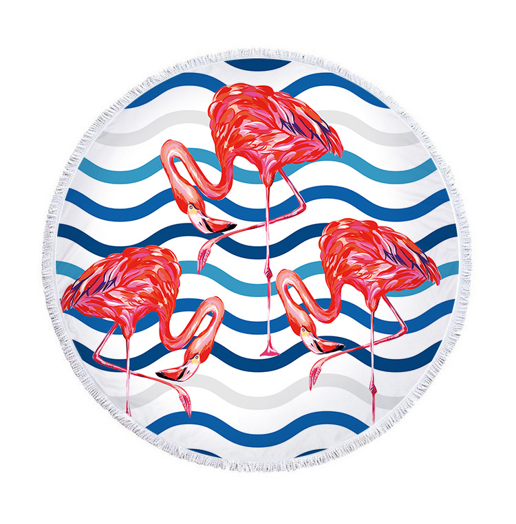 Flamingo Round Beach Towel 2