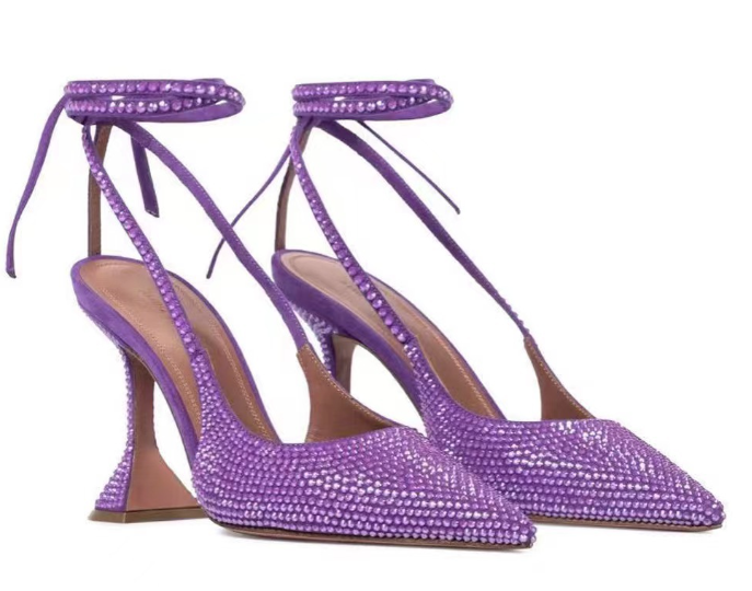 High-heeled shoes in red