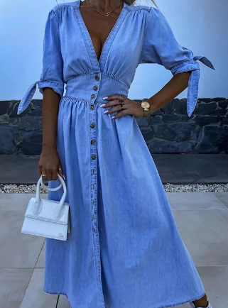 Rosana邃｢ Long Denim Dress Image 2