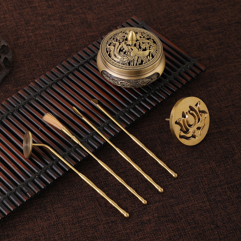 Brass Incense Tool Set Image 2