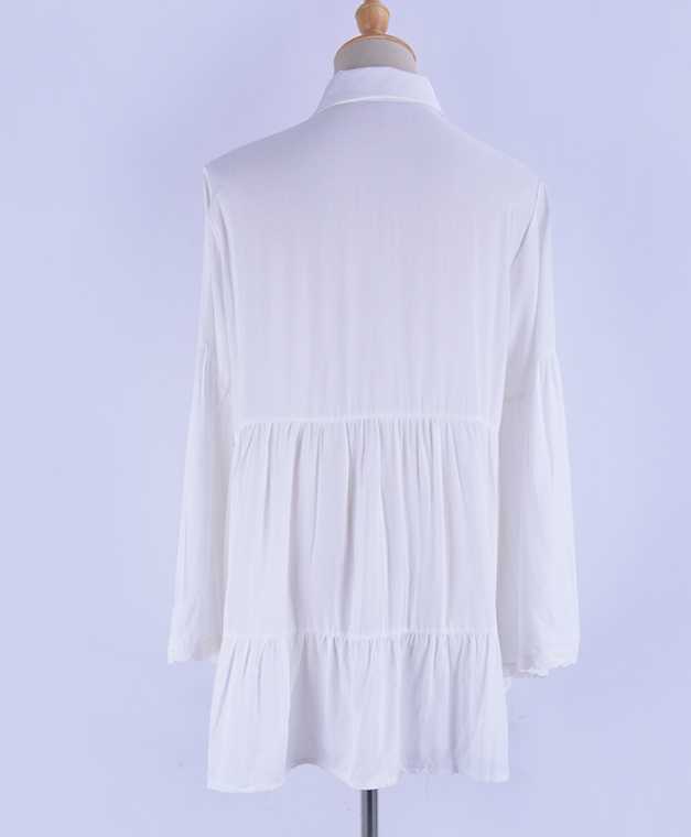 Lace Hollow Vacation Shirt - Side View