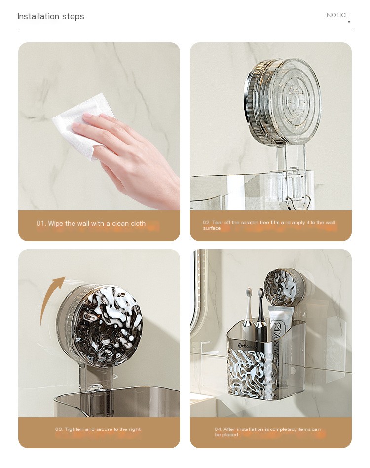Glacier Pattern Suction Cup Hanging Basket