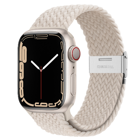Suitable for Apple Watch strap with anti slip buckle, nylon woven strap, integrated nylon iwatch strap image