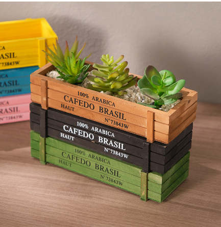 Rectangular Distressed Wood Box