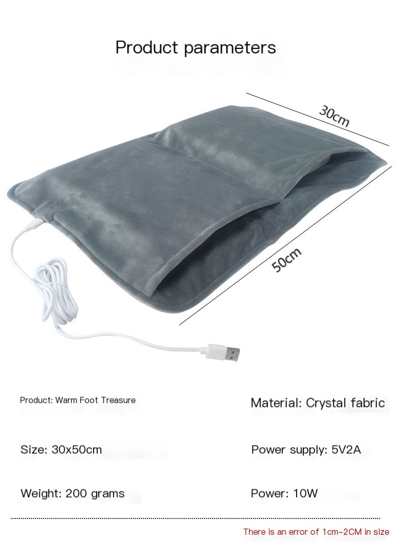 Graphene Foot Warmer in use