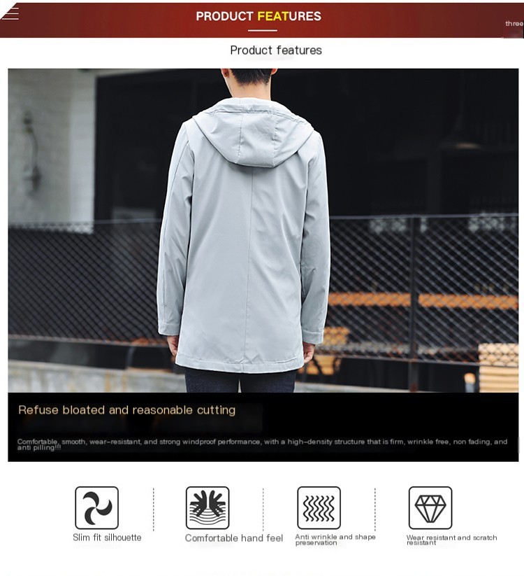 Gray Hooded Jacket