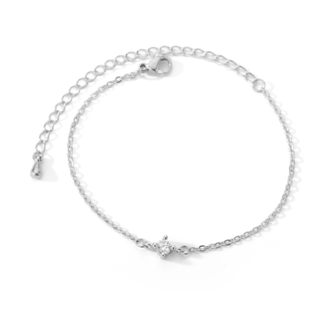 Minimalist Rhinestone Bracelet - Gold Plated