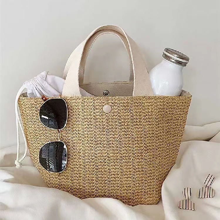 Straw Tote Bag - In Use