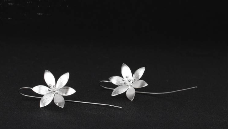 Floral Earrings Image 3