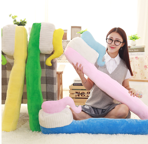 Funny Large Size Toothbrush Stuffed Plush Pillows