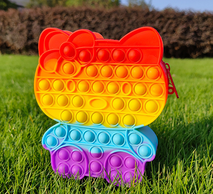 Baby Decompression Toy Backpack Mouse Bag, Mouse Killer, Pioneer, Silicone Bag, Cartoon, Princess, Cute Coin Purse, Shoulder Bag, Bubble, New