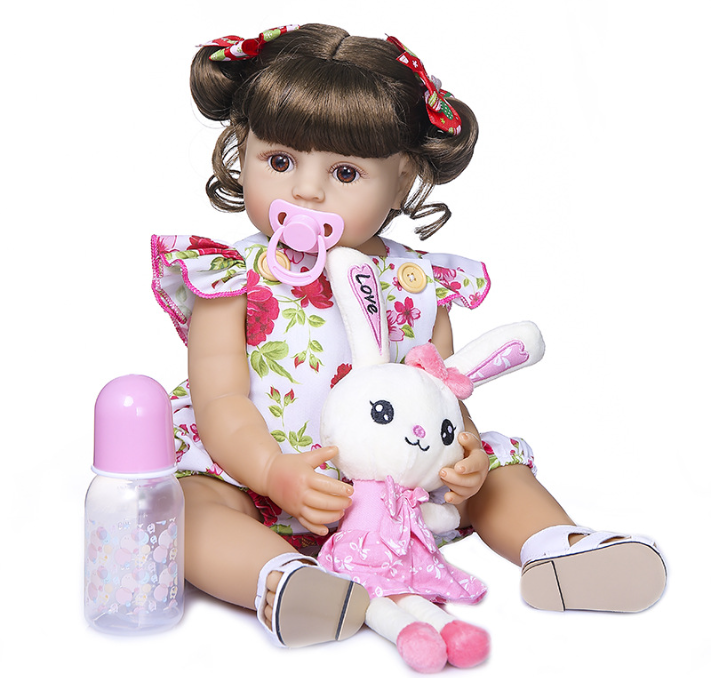 Realistic Reborn Baby Doll - Pink Cat Skirt