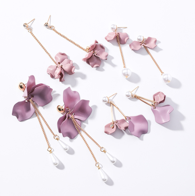 Flower Petal Earrings Style 3