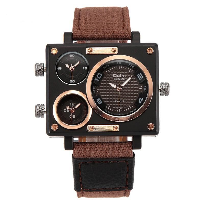 Men's Square Wristwatch in Brown
