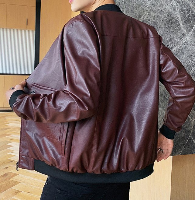 Men's PU Leather Jacket Image 3