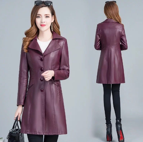 Stylish PU Leather Coat