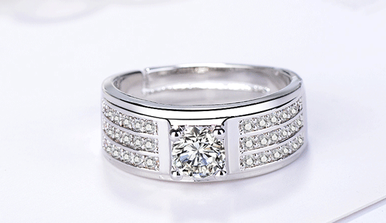 Moissanite Men's Ring - Image 4