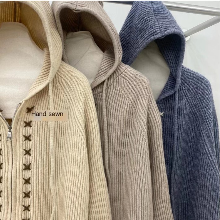 Hooded Cardigan Side View