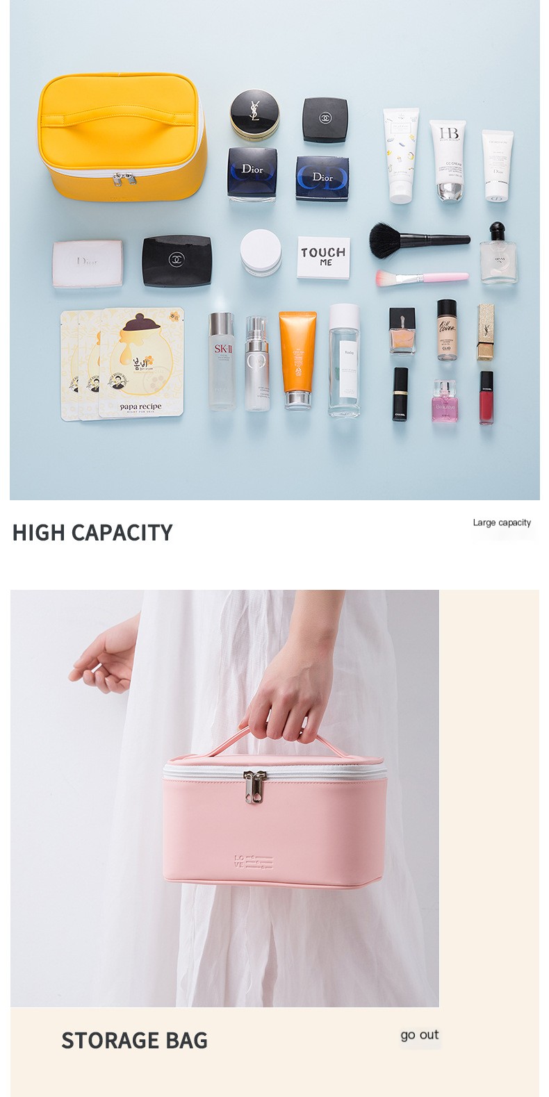 Korean Version PU Waterproof Cosmetic Bag 5