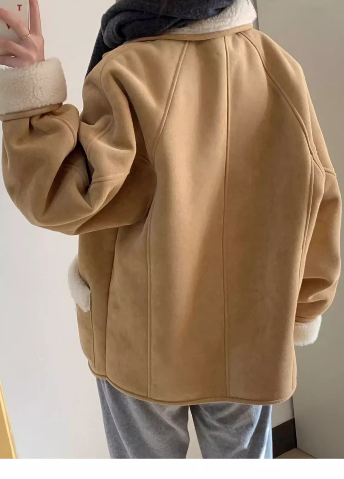 Suede Short Coat Image 6