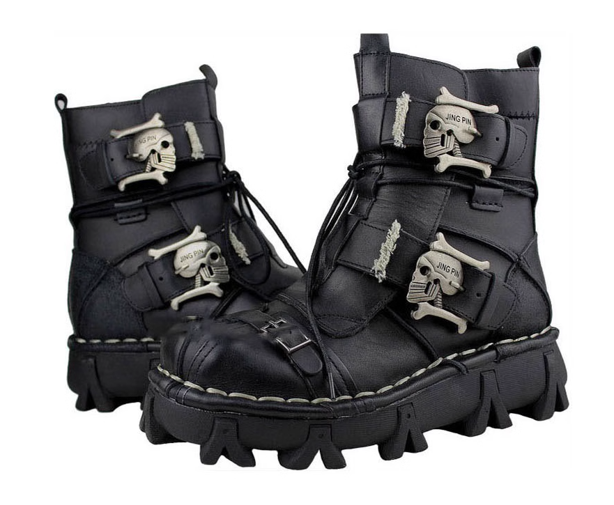 Side view of the boots