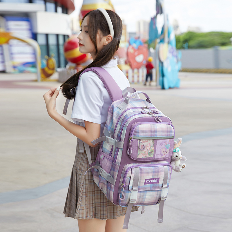 Korean Japanese Girls Junior High School Schoolbag Large Capacity High Quality Junior High School Schoolbag Lightweight Backpack image